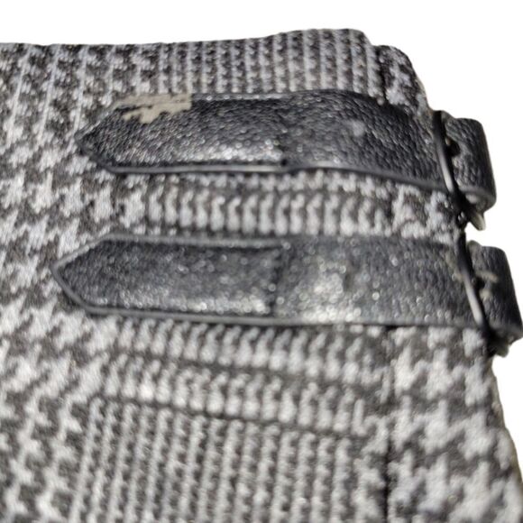 Vince Camuto Skirt Size 4 A-Line Skirt Faux Wrap Checkered Houndstooth Pattern - Picture 6 of 7